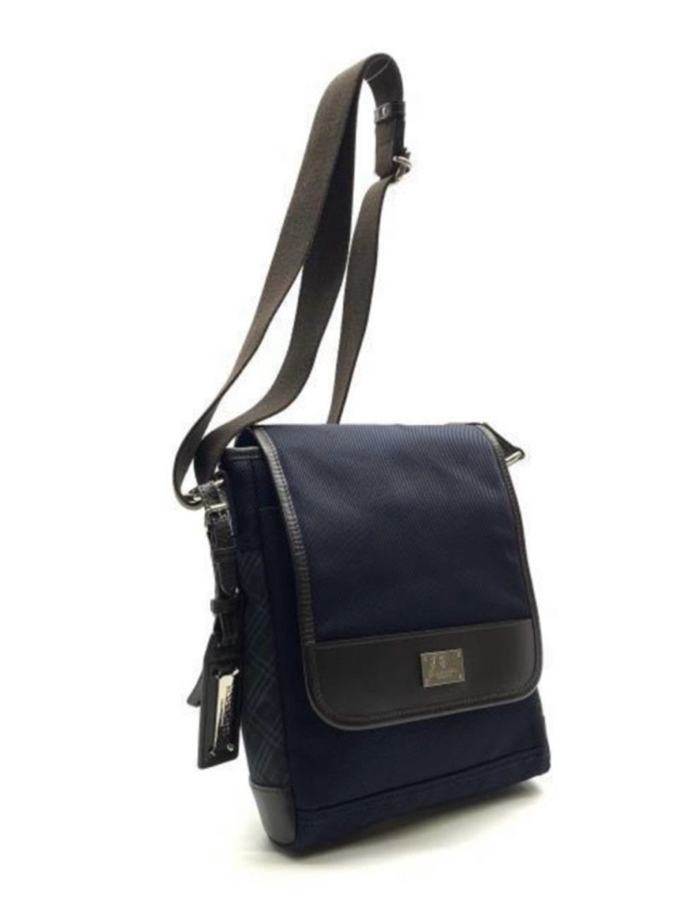 Burberry Navy and Brown Men's Messenger Bag Black Label Japan - Picture 6 of 7